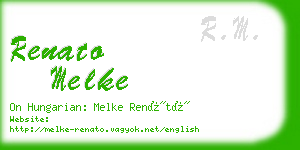 renato melke business card